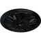 Ekena Millwork Bordeaux Ceiling Medallion (Fits Canopies up to 3 1/4"), Hand-Painted Jet Black, 22 5/8"OD x 1 3/4"P CM22BOBLF - alternate 2
